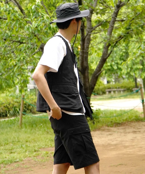 ikka（イッカ）の「N/PU マルチポケットショートパンツ（その他パンツ・メンズ・ブラック/ベージュ・S/M/L/XL）」の7枚目の写真