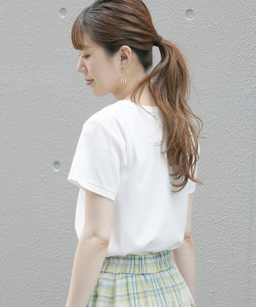 URBAN RESEARCH Sonny Label（アーバンリサーチサニーレーベル）の「汗ジミ防止UVスムースTシャツ（Tシャツ/カットソー・レディース・ベージュ/グレー/イエロー/ライトピンク/オフホワイト・FREE）」の8枚目の写真