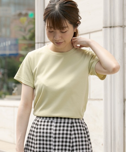 URBAN RESEARCH Sonny Label（アーバンリサーチサニーレーベル）の「汗ジミ防止UVスムースTシャツ（Tシャツ/カットソー・レディース・ベージュ/グレー/イエロー/ライトピンク/オフホワイト・FREE）」の9枚目の写真