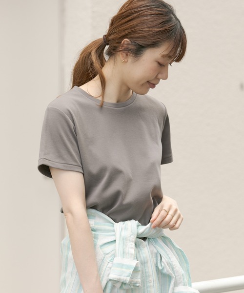 URBAN RESEARCH Sonny Label（アーバンリサーチサニーレーベル）の「汗ジミ防止UVスムースTシャツ（Tシャツ/カットソー・レディース・ベージュ/グレー/イエロー/ライトピンク/オフホワイト・FREE）」の12枚目の写真