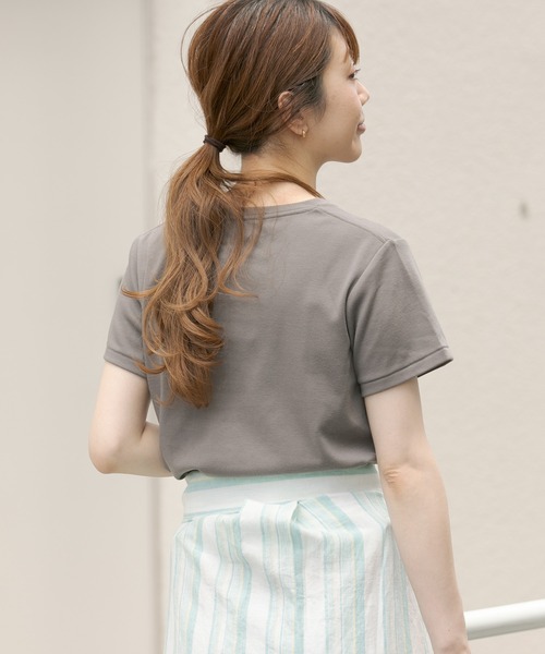 URBAN RESEARCH Sonny Label（アーバンリサーチサニーレーベル）の「汗ジミ防止UVスムースTシャツ（Tシャツ/カットソー・レディース・ベージュ/グレー/イエロー/ライトピンク/オフホワイト・FREE）」の13枚目の写真