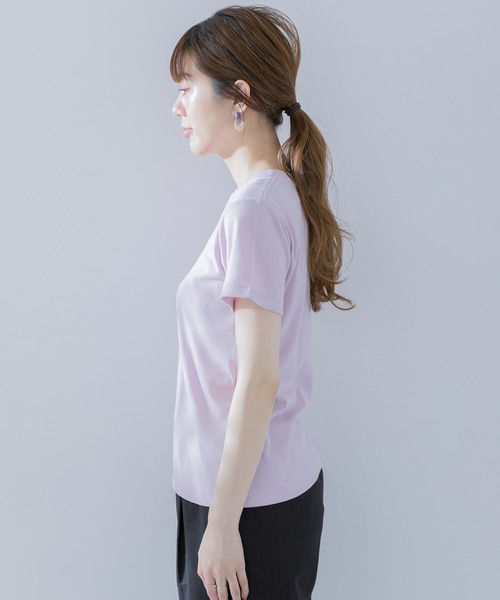 URBAN RESEARCH Sonny Label（アーバンリサーチサニーレーベル）の「汗ジミ防止UVスムースTシャツ（Tシャツ/カットソー・レディース・ベージュ/グレー/イエロー/ライトピンク/オフホワイト・FREE）」の20枚目の写真