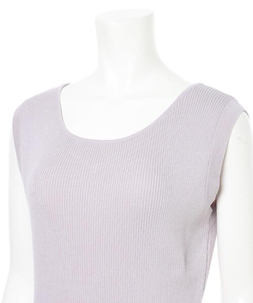 Allamanda（アラマンダ）の「ノースリニットドッキング／ワンピース（ワンピース・レディース・ライトグレー/ブラック系その他6/ピンクベージュ/ライトベージュ・M）」の8枚目の写真