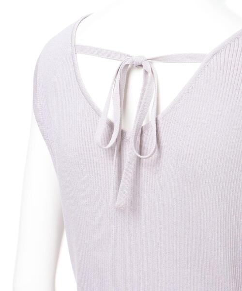 Allamanda（アラマンダ）の「ノースリニットドッキング／ワンピース（ワンピース・レディース・ライトグレー/ブラック系その他6/ピンクベージュ/ライトベージュ・M）」の9枚目の写真