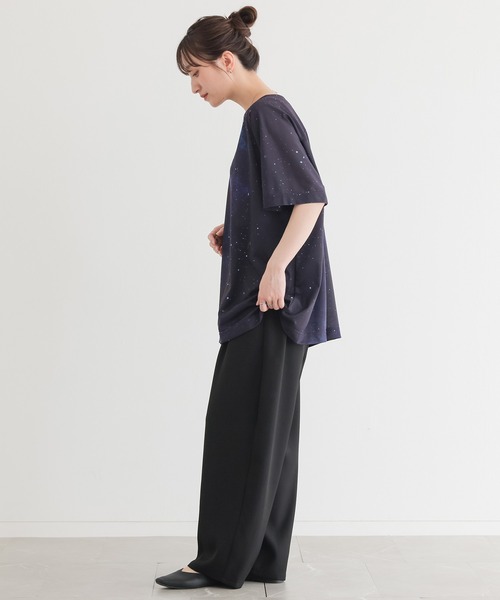 n'OrLABEL(ノアールレーベル)の「『コスモ柄プリントTシャツ』(Tシャツ/カットソー・レディース・ネイビー・FREE)」の20枚目の写真