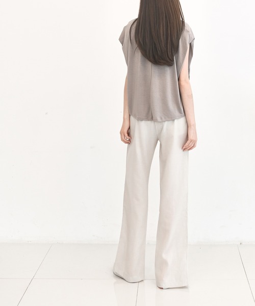 me+em select（ミームセレクト）の「センタースリットナチュラルスラックス（その他パンツ・レディース・ベージュ/グレー・FREE）」の14枚目の写真