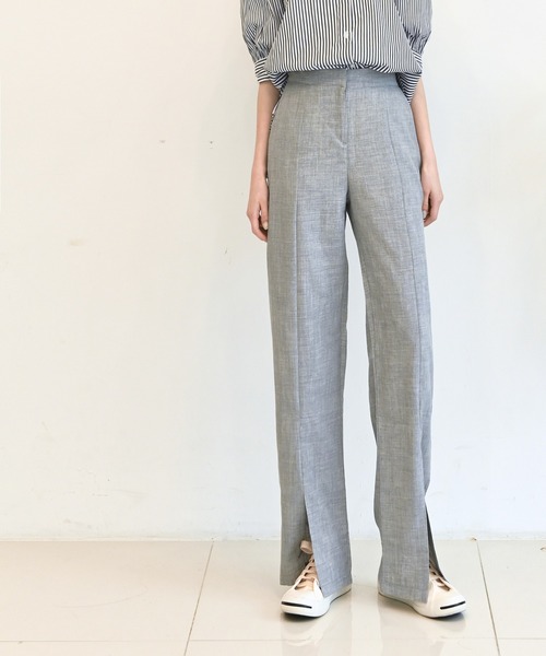 me+em select（ミームセレクト）の「センタースリットナチュラルスラックス（その他パンツ・レディース・ベージュ/グレー・FREE）」の22枚目の写真