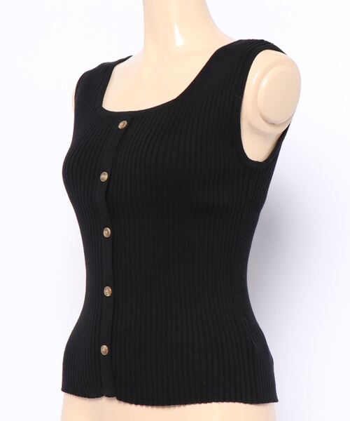 RETRO GIRL（レトロガール）の「２WAYリブニットタンク（タンクトップ・レディース・グリーン/ブラック/ブラウン/オフホワイト/レッド・FREE）」の9枚目の写真