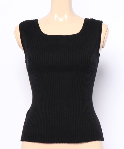 RETRO GIRL（レトロガール）の「２WAYリブニットタンク（タンクトップ・レディース・グリーン/ブラック/ブラウン/オフホワイト/レッド・FREE）」の11枚目の写真