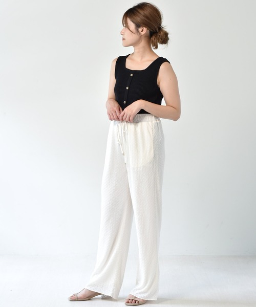 RETRO GIRL（レトロガール）の「２WAYリブニットタンク（タンクトップ・レディース・グリーン/ブラック/ブラウン/オフホワイト/レッド・FREE）」の14枚目の写真