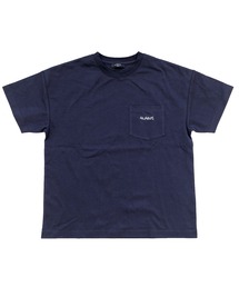 GLAZOS | 天竺・接触冷感ドロップショルダーロゴ刺繍ポケット半袖Tシャツ(Tシャツ/カットソー)