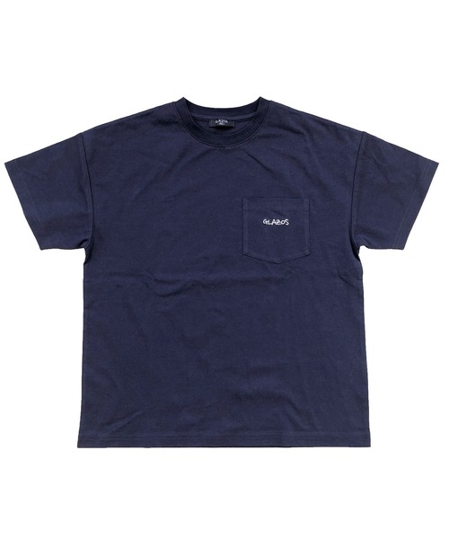 GLAZOS(グラソス)の「天竺・接触冷感ドロップショルダーロゴ刺繍ポケット半袖Tシャツ(Tシャツ/カットソー・キッズ・チャコールグレー/カーキ/ネイビー/ホワイト・150cm/170cm/130cm/140cm/160cm)」の4枚目の写真