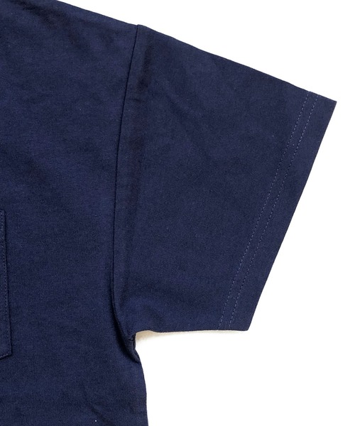 GLAZOS(グラソス)の「天竺・接触冷感ドロップショルダーロゴ刺繍ポケット半袖Tシャツ(Tシャツ/カットソー・キッズ・チャコールグレー/カーキ/ネイビー/ホワイト・150cm/170cm/130cm/140cm/160cm)」の15枚目の写真