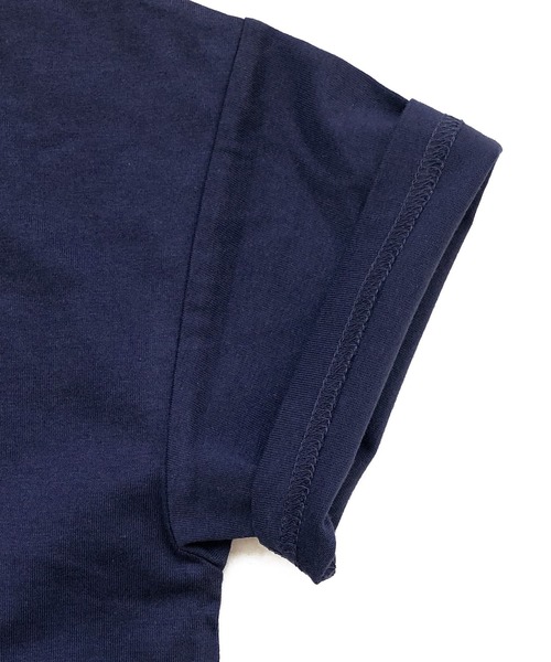 GLAZOS(グラソス)の「天竺・接触冷感ドロップショルダーロゴ刺繍ポケット半袖Tシャツ(Tシャツ/カットソー・キッズ・チャコールグレー/カーキ/ネイビー/ホワイト・150cm/170cm/130cm/140cm/160cm)」の10枚目の写真