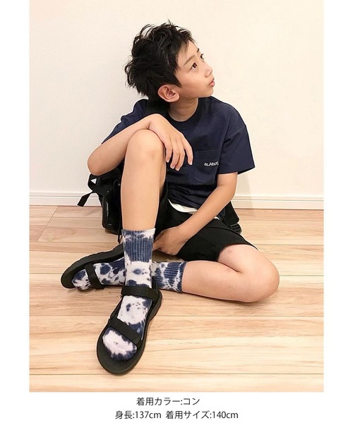 GLAZOS(グラソス)の「天竺・接触冷感ドロップショルダーロゴ刺繍ポケット半袖Tシャツ(Tシャツ/カットソー・キッズ・チャコールグレー/カーキ/ネイビー/ホワイト・150cm/170cm/130cm/140cm/160cm)」の18枚目の写真