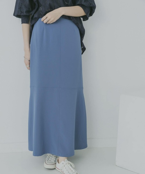 KBF+(ケービーエフプラス)の「KBF+ 切替マーメイドスカート(スカート・レディース・ブルー/ブラック/ベージュ・38)」の4枚目の写真