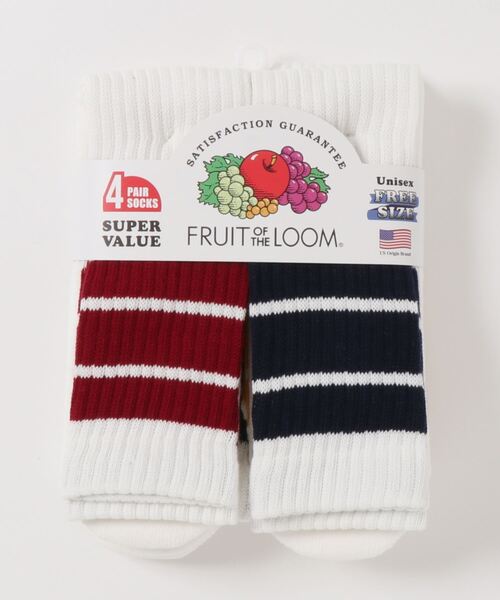 RiNc (リンク)の「【 FRUIT OF THE LOOM / フルーツ オブ ザ ルーム 】 4P チューブ ライン ソックス(ソックス/靴下・レディース・A/B・FREE)」の6枚目の写真
