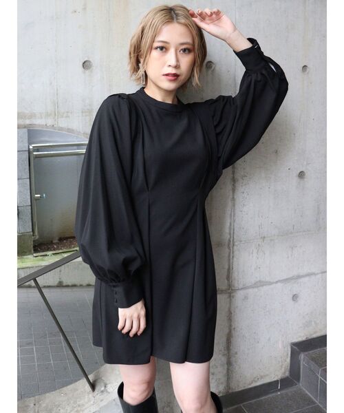 MURUA(ムルーア)の「ボリュームスリーブミニワンピース(ワンピース・レディース・ブラック/グレー/キャメル/その他1/グリーン・FREE)」の16枚目の写真