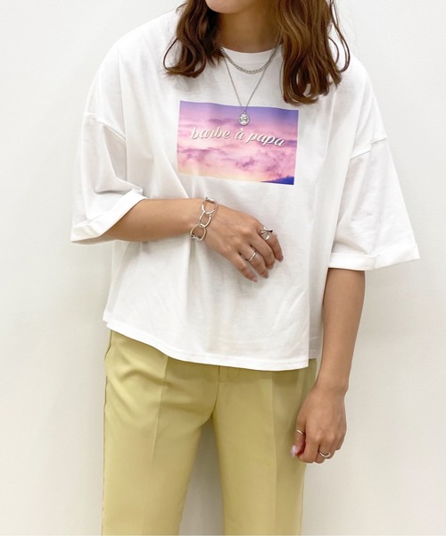 apres jour（アプレジュール）の「ロールアップアソートT【ZOZOTOWN限定アイテム】（Tシャツ/カットソー・レディース・オフホワイト/ライトピンク/アイボリー/ホワイト系その他2/ブラック/ホワイト系その他/ラベンダー/ホワイト系その他3・フリー/X-LARGE）」の5枚目の写真