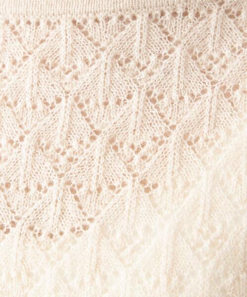 CITEN(シテン)の「<CITEN(シテン)> シアー クロシェ フレアスリーブ ニット(ニット/セーター・レディース・ブラック/ナチュラル・FREE)」の9枚目の写真