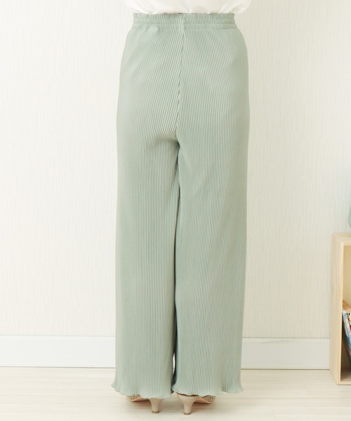 libelle more（リベル モア）の「裾メロー　クリスタルプリーツパンツ（その他パンツ・レディース・グレイッシュベージュ/ミント/ライトグレー/ブラック・L/M）」の12枚目の写真