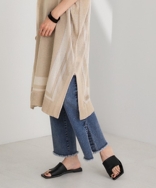 Bou Jeloud（ブージュルード）の「スクエアトゥートングサンダル（サンダル・レディース・ブラック/キャメル・M/L）」の6枚目の写真