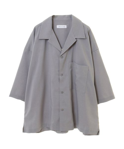 MEN'S MELROSE（メンズメルローズ）の「MASTER FRAME オープンカラールーズシャツ（シャツ/ブラウス・メンズ・ベージュ/ブラック/グレー/ボルドー・3/4）」の3枚目の写真