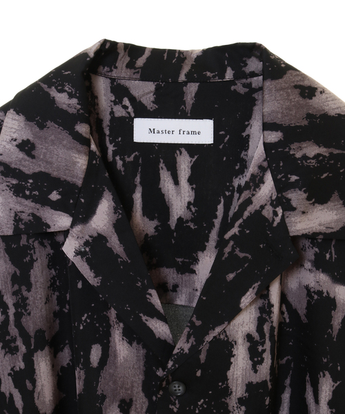 MEN'S MELROSE（メンズメルローズ）の「MASTER FRAME オープンカラールーズシャツ（シャツ/ブラウス・メンズ・ベージュ/ブラック/グレー/ボルドー・3/4）」の9枚目の写真