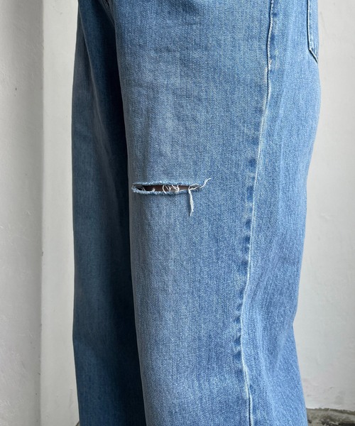 CAPRICIEUX LE'MAGE（カプリシューレマージュ）の「カットアウトデニム（デニムパンツ・レディース・ホワイト/ブルー・38/36）」の8枚目の写真