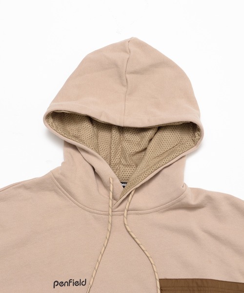 PEN FIELD（ペンフィールド）の「【Penfield/ペンフィールド】ワンポイント刺繍 ポケット付き ビックシルエット パーカー（パーカー・メンズ・ベージュ/カーキ/スミクロ・LL/M/L）」の4枚目の写真