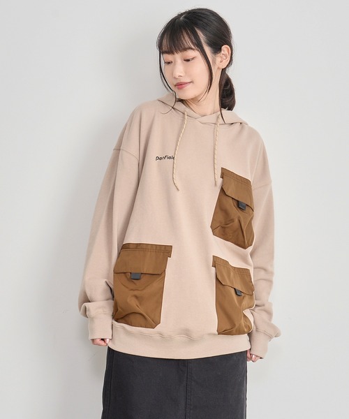 PEN FIELD（ペンフィールド）の「【Penfield/ペンフィールド】ワンポイント刺繍 ポケット付き ビックシルエット パーカー（パーカー・メンズ・ベージュ/カーキ/スミクロ・LL/M/L）」の20枚目の写真
