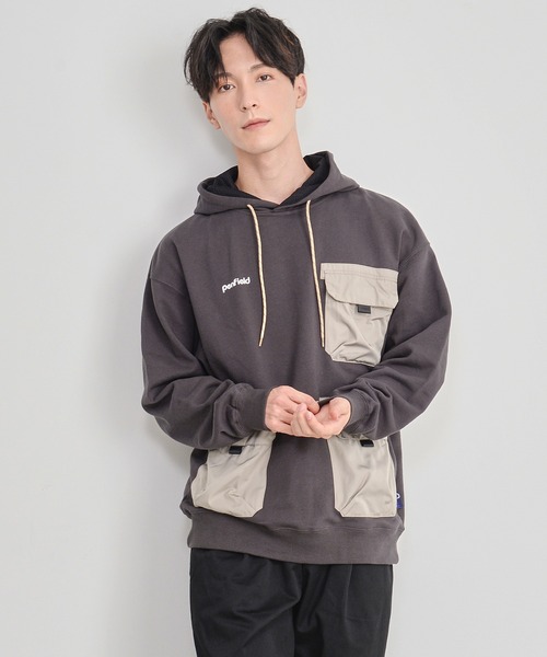 PEN FIELD（ペンフィールド）の「【Penfield/ペンフィールド】ワンポイント刺繍 ポケット付き ビックシルエット パーカー（パーカー・メンズ・ベージュ/カーキ/スミクロ・LL/M/L）」の17枚目の写真