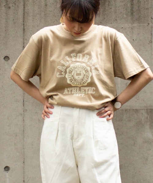 ALL ORDINARIES（オールオーディナリーズ）の「【Hunch ハンチ】CALIFOLNIAロゴ半袖Tシャツ（Tシャツ/カットソー・レディース・ブラック/ベージュ/ホワイト・FREE）」の11枚目の写真