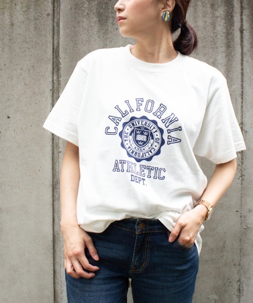 ALL ORDINARIES（オールオーディナリーズ）の「【Hunch ハンチ】CALIFOLNIAロゴ半袖Tシャツ（Tシャツ/カットソー・レディース・ブラック/ベージュ/ホワイト・FREE）」の4枚目の写真