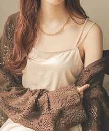 バッククロスサテンキャミ/【WEB/EC限定商品】