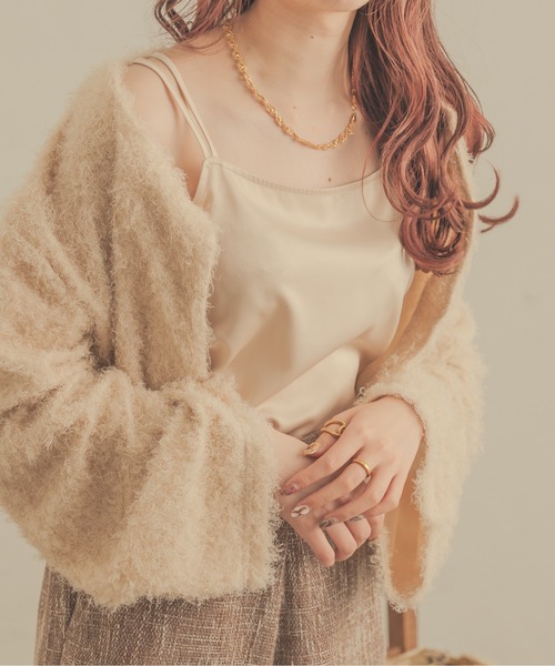 Ambre Neige(アンブルネージュ)の「バッククロスサテンキャミ/【WEB/EC限定商品】(キャミソール・レディース・ダークブラウン/ライトブラウン/ライトベージュ/ブラック・FREE)」の22枚目の写真