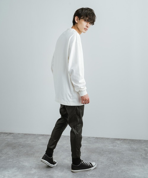 Rocky Monroe(ロッキーモンロー)の「裏起毛ストレッチラインフェイクレザーイージージョガートラックパンツ(その他パンツ・メンズ・ブラック×ブラック/ブラック×ホワイト・L/M/LL)」の12枚目の写真