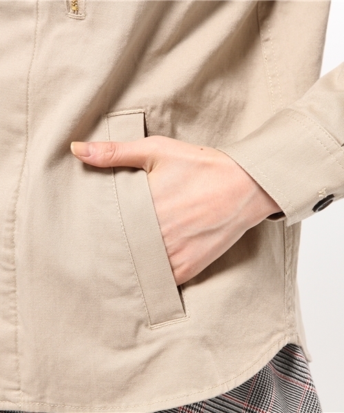 OUTLET（アウトレット）の「【CIAOPANIC TYPY】ミリタリーストレッチジャケット（ミリタリージャケット・レディース・ベージュ/ネイビー/オリーブ・SMALL/MEDIUM）」の5枚目の写真