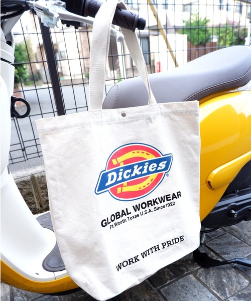 Dickies（ディッキーズ）の「【Dickies】LOGO CANVAS TOTE BAG / ディッキーズ ロゴ キャンバス トートバッグ（トートバッグ・メンズ・レッド/ブラック/ネイビー/オフホワイト・FREE）」の2枚目の写真