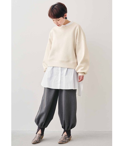 MEDE19F（メデジュウキュウ）の「ＭＥＤＥ１９Ｆ　ダンボールカットソートップス＆チュニックセット（スウェット・レディース・ライム/アイボリー・MEDIUM/LARGE/X-LARGE/XX-LARGE）」の15枚目の写真