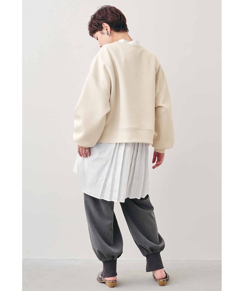 MEDE19F（メデジュウキュウ）の「ＭＥＤＥ１９Ｆ　ダンボールカットソートップス＆チュニックセット（スウェット・レディース・ライム/アイボリー・MEDIUM/LARGE/X-LARGE/XX-LARGE）」の11枚目の写真