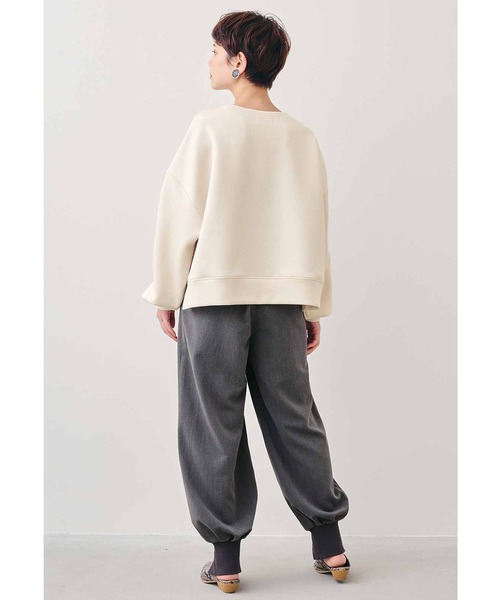 MEDE19F（メデジュウキュウ）の「ＭＥＤＥ１９Ｆ　ダンボールカットソートップス＆チュニックセット（スウェット・レディース・ライム/アイボリー・MEDIUM/LARGE/X-LARGE/XX-LARGE）」の7枚目の写真