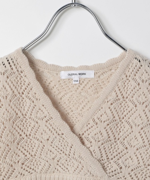 GLOBAL WORK（グローバルワーク）の「【キッズ】透かしニットベストセットブラウス/217213（シャツ/ブラウス・キッズ・ブラック/ベージュ・110cm/100cm/120cm/130cm/140cm/150cm/160cm）」の9枚目の写真