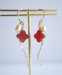 【SPICY COLORS】天然石のボタニカルピアス