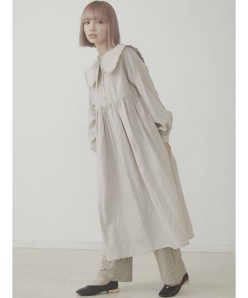 merry jenny(メリージェニー)の「キルトフリルカラーワンピース(ワンピース・レディース・ブラック/グレー/オフホワイト・FREE)」の14枚目の写真