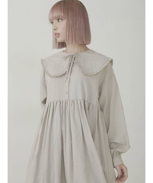 merry jenny(メリージェニー)の「キルトフリルカラーワンピース(ワンピース・レディース・ブラック/グレー/オフホワイト・FREE)」の17枚目の写真