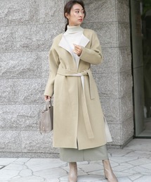 URBAN RESEARCH ROSSO | カシミヤシルクノーカラーリバーコート(その他アウター)