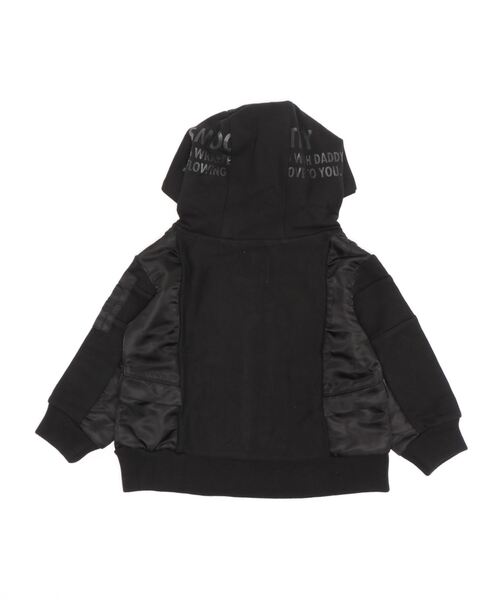 Smoothy（スムージー）の「Smoothy MA-1 zip parka / スムージー エムエーワンジップパーカー（パーカー・キッズ・ブラック・S/XL/M/L）」の2枚目の写真