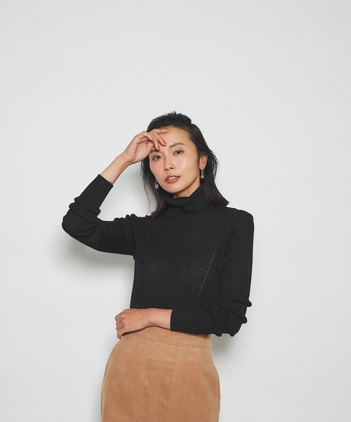 RIVE DROITE（リヴドロワ）の「1着は持っておきたい　アンチピリングタートルニット（ニット/セーター・レディース・ブラック/ベージュ/オフホワイト/ブルー・FREE）」の20枚目の写真