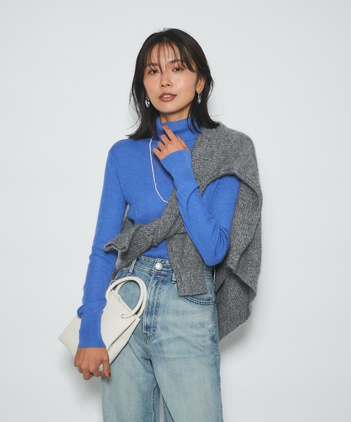 RIVE DROITE（リヴドロワ）の「1着は持っておきたい　アンチピリングタートルニット（ニット/セーター・レディース・ブラック/ベージュ/オフホワイト/ブルー・FREE）」の22枚目の写真